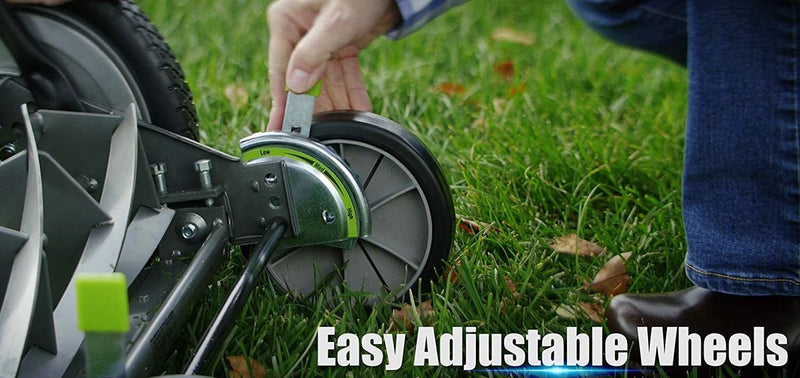 EARTHWISE 18 Reel Push Mower with Grass Catcher 