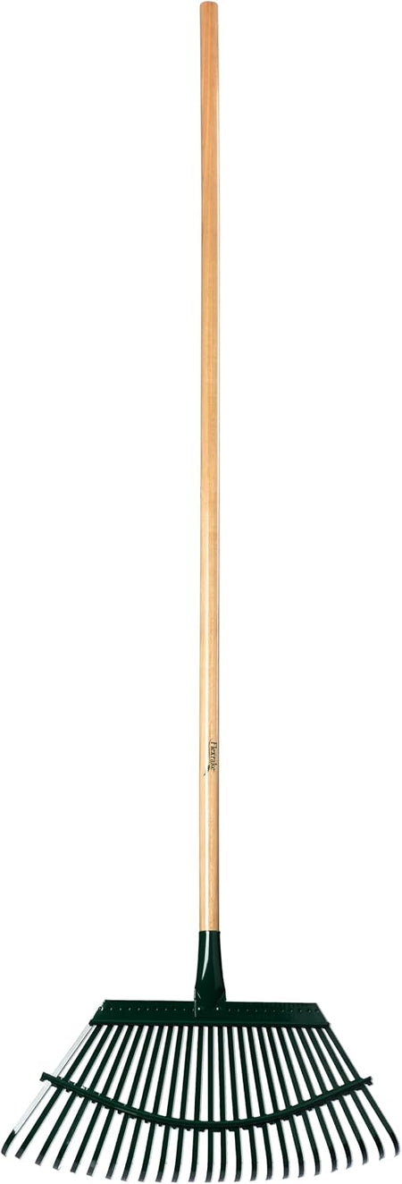 1W Lawn Rake 19-Inch Steel Head with 48-Inch Wood Handle