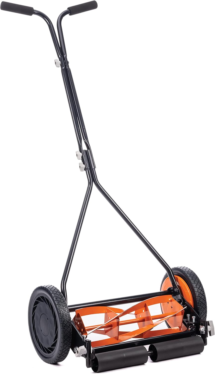 Black+Decker 304-16DB 16-Inch 4-Blade Push Reel Lawn Mower Orange