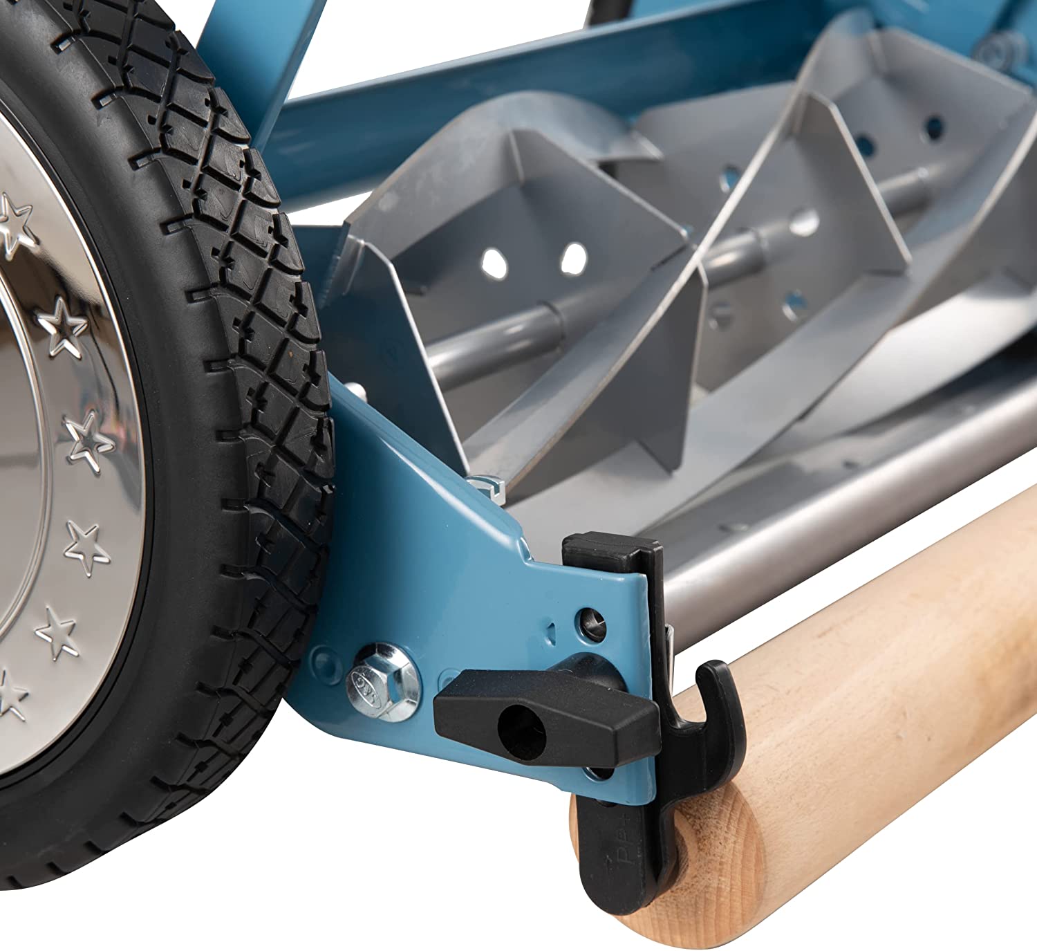 American Classic Reel Lawn Mower, 16" 5-Blade Reel, Wood Handle and Roller