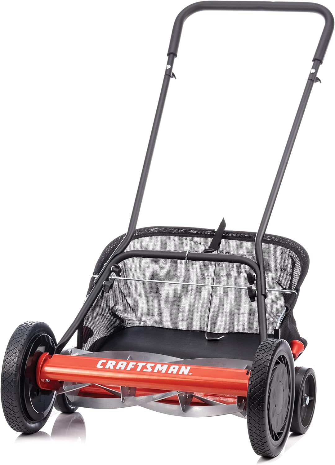 Craftsman 1816-18CR 18-Inch 5-Blade Push Reel Lawn Mower with Grass Catcher, Red