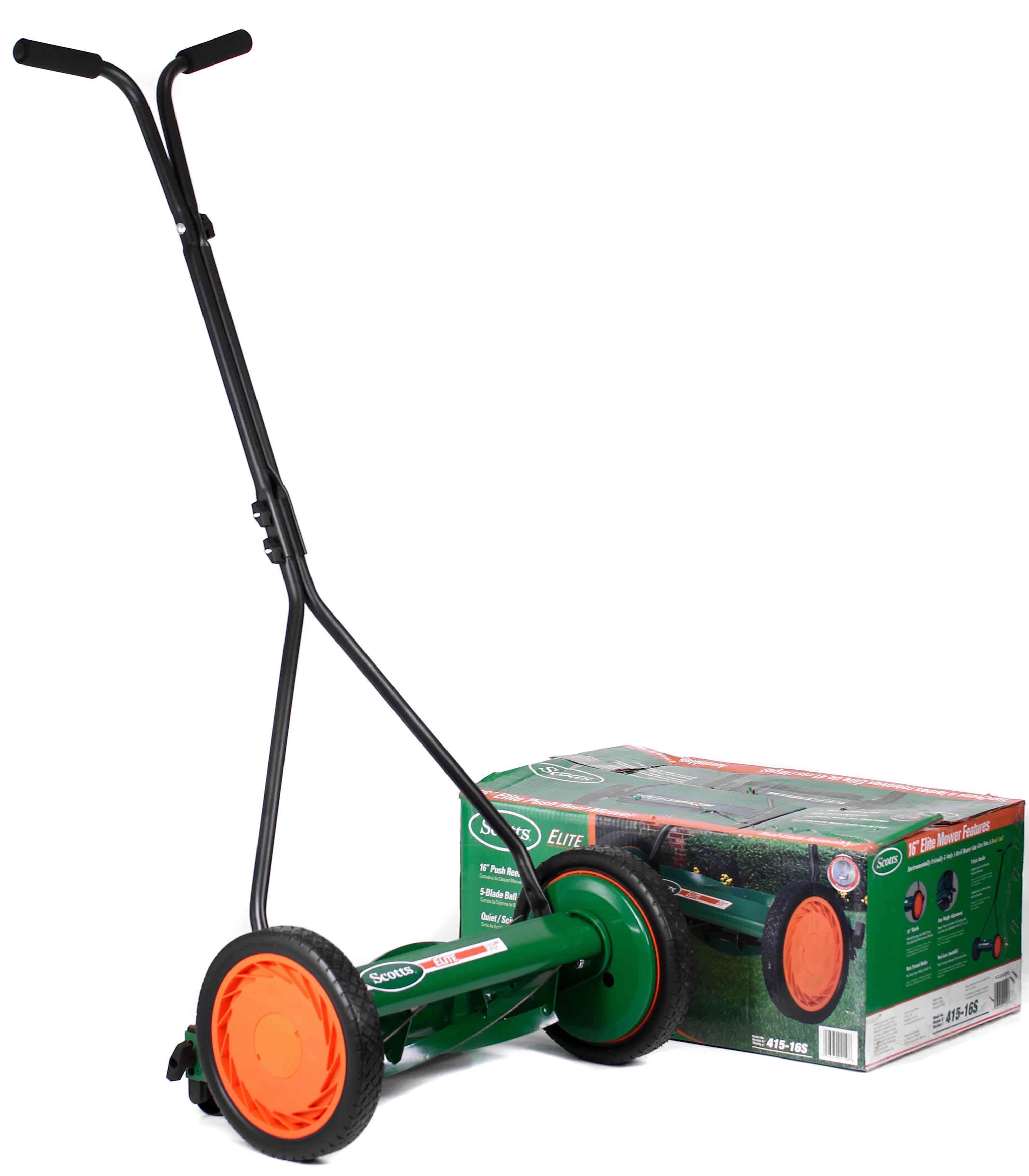Oukaning 16-Inch 5-Blade Cordless Manual Reel Lawn Mower