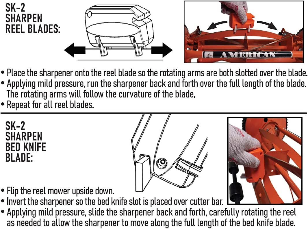 Sharpening Kit Cylinder Lawn Mower Blade Sharpener Blade