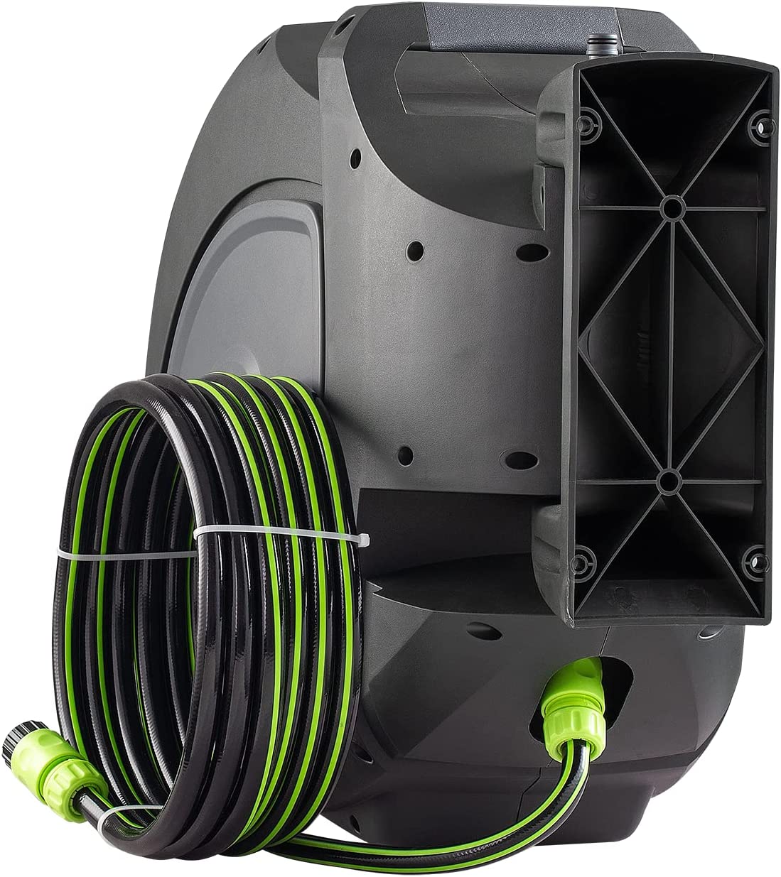 Earthwise 130' Automatic Hose Reel with 7-Setting Metal Hose Nozzle