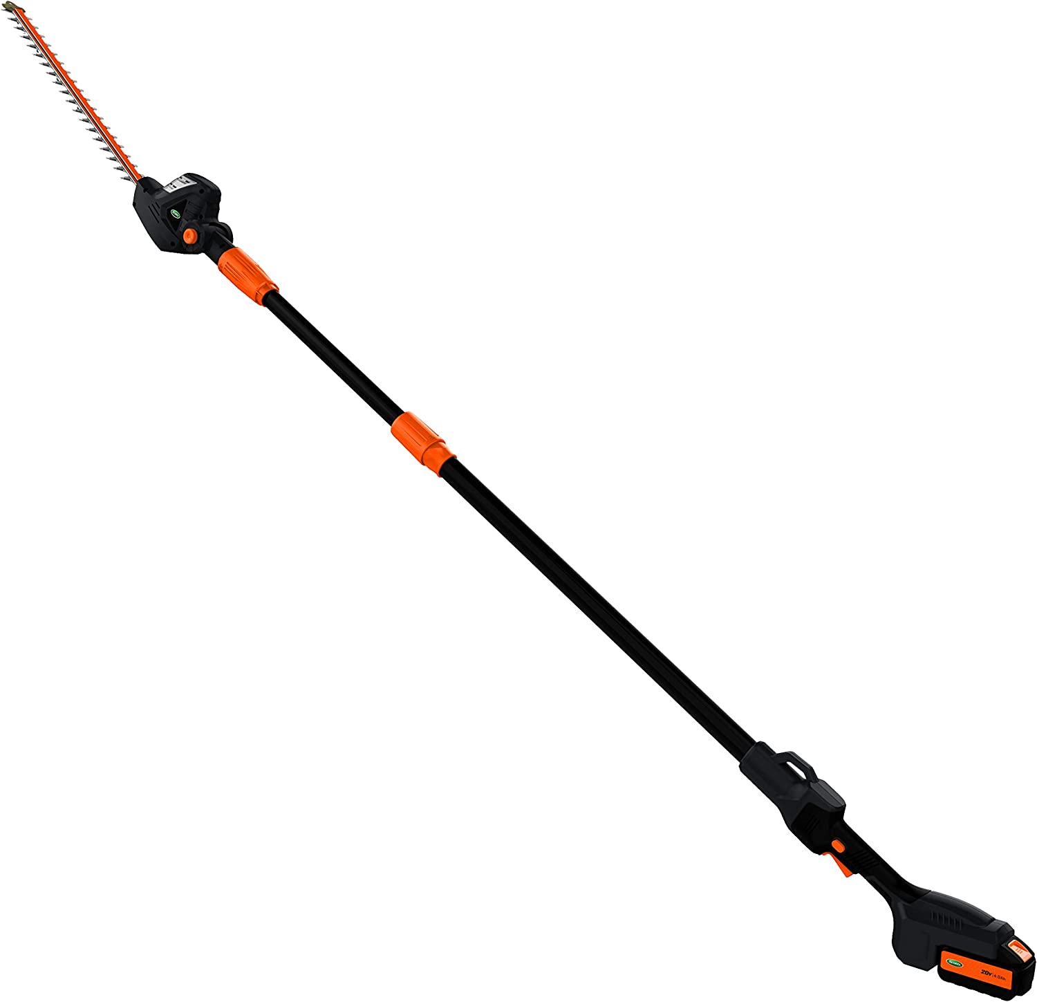 Scotts LPHT12122S 20-Volt 22-Inch Cordless Pole Hedge Trimmer, 2.0Ah Battery and Fast Charger Included