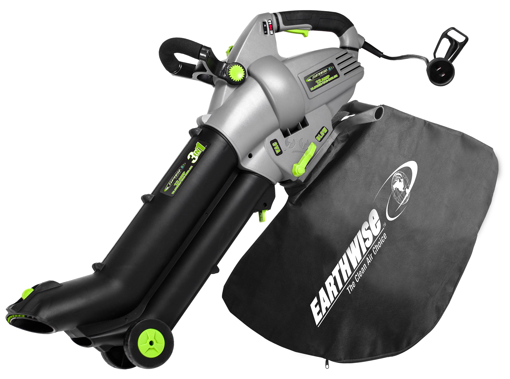 Earthwise Power Tools by ALM 12-Amp 120V Corded 3 in 1 Blower