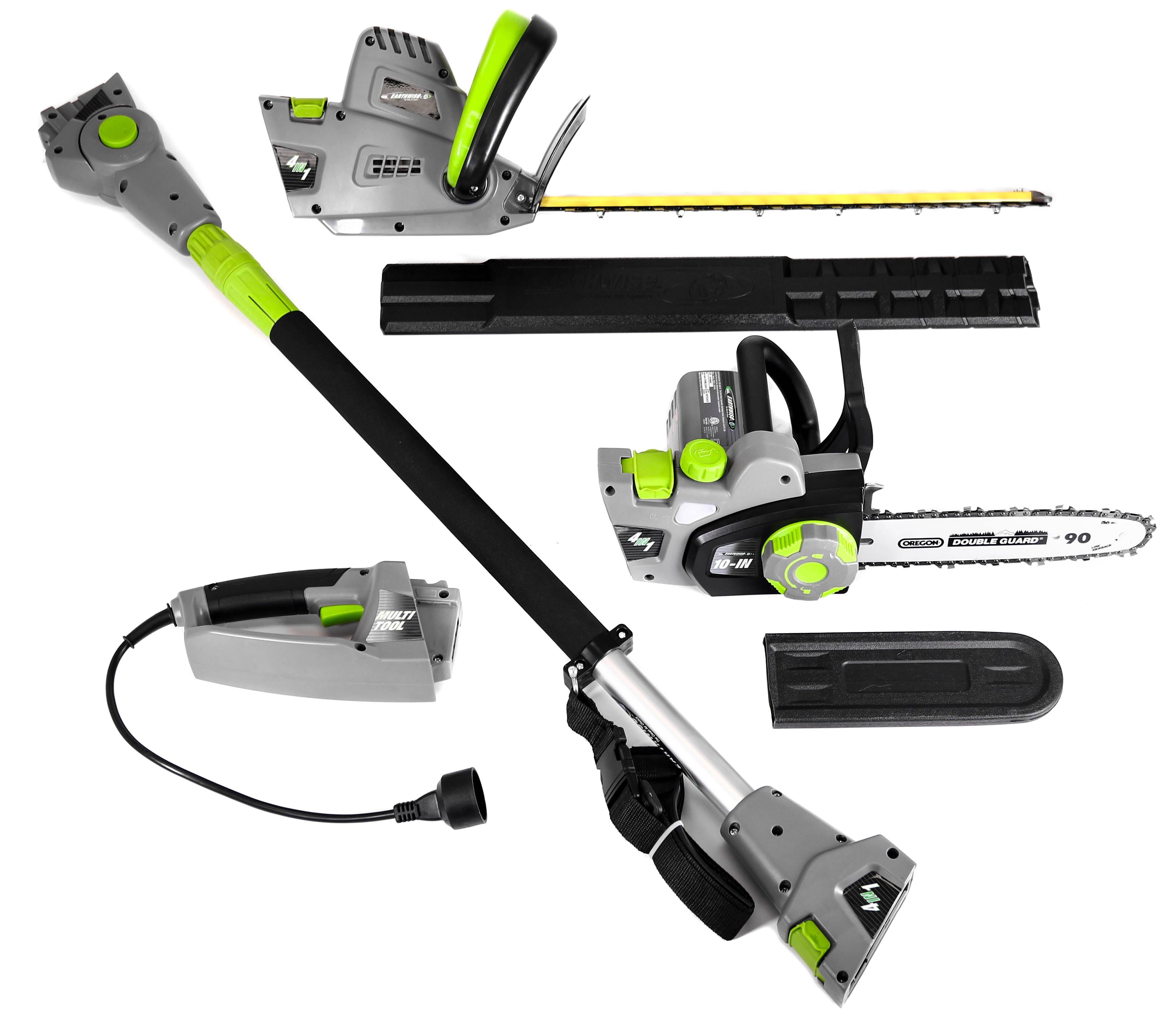 Earthwise Power Tools by ALM 120V Corded 4 in 1 Pole Saw/Hedge Trimmer