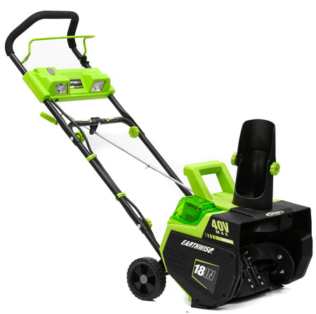Earthwise 18 Corded Electric Snow Blower with LED Lights SN75018 - 120V,  60Hz, 15 Amp